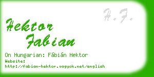 hektor fabian business card